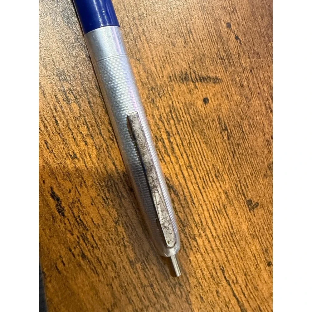 Vintage Bank of America Ballpoint Pen Blue Silver Tone Retro Promo Advertising